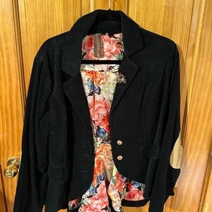 Aratta Black Blazer with Floral Lining